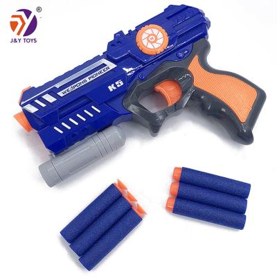 China Hot Electronic Plastic Funny Soft Dart Blaster 6 Bullet Toys Amazon Sales Children's Toy Gun Rotating Dart Gun Dart Toy for Kids for sale