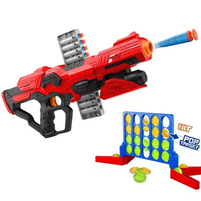 China EVA Electronic Foam Target Safety Dart Blaster 16 Darts Blaster 16 Darts Safety Pneumatic Air Gun Shooting Toy Pistol Soft Bullet Toy Guns for sale