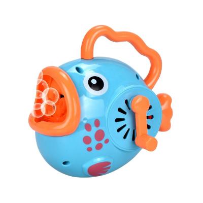 China J&Y Plastic Hand Fish Bubble Machine Cartoon Outdoor Toys For Kids Bubble Machine for sale