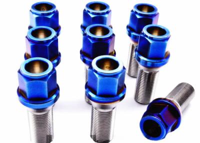 China Custom M6 M10 Titanium Wheel Bolt LUG Ball collar Bolt Gr2 Gr5 TA2 TC4 Anodized for sale