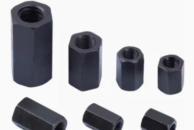 China Black M8 M12 Carbon steel Extended hexagon nuts Class8. 8 Grade 8.8 Extended Metal hex nut for sale