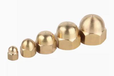 China Premium M12 & M20 Brass Dome Cap Nuts Metal Fastening Offered in Sizes T1 T2 T3 for sale