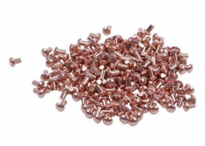 China Red Copper Nickel Tin Plated Flat Head Rivet Semi Tubular Rivet 3mm 4mm  DIN7338 for sale