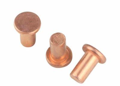 China M7 M10 M8 Copper Flat head solid rivet 7/8 1 3/16 Copper finishing solid rivet custom size for sale