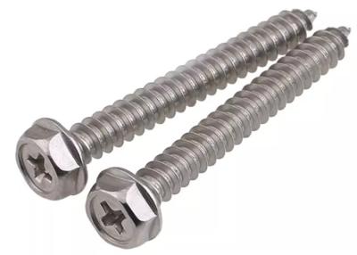 China Metal Screw  SS201 304 Plain Polished Hexagon Head Drilling Screws With Collar DIN7504(K) for sale