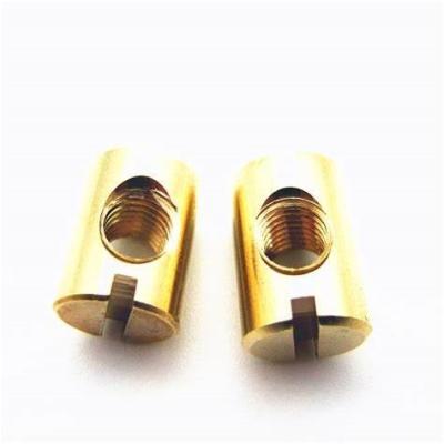 China M6 M8 Custom Size Self-locking inner threaded Brass barrel Hammer Nuts H59 H62 C3600 for sale