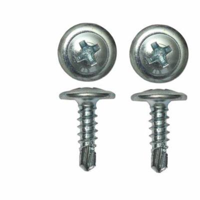 China M3 M4 Steel Cross Recessed Wafer Button Head Self Tapping Drilling Screw For Wood for sale