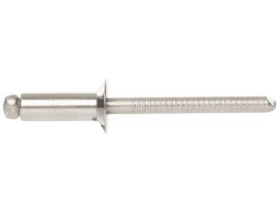 China OEM Aluminum 6061 Protruding  Big Round Flat Head Open End Blind Rivet DIN 7337 for sale