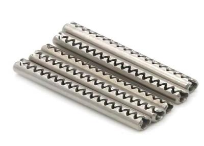 China Stainless Steel Light Type / Heavy Type Tooth Slotted Spring Grooved Pins for sale