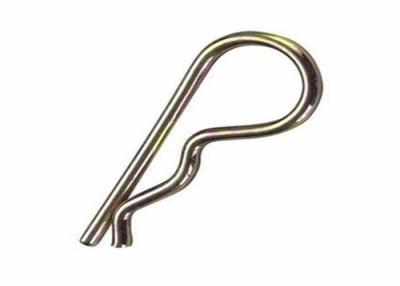 China 4.6mm 65MN Spring Alloy Steel Yellow Zinc Plating R Type Spring Cotter Lock Pin for sale