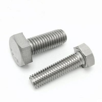 China Inch Hex Head Bolt High Strength Plain SS304 SS316  Stainless Steel Fully Threaded for sale