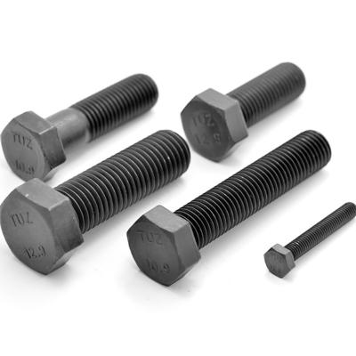 China M8 Carbon Steel Hex Head Bolt Black Oxide Nickel Plated DIN933 Grade 8.8 10.9 12.9 for sale