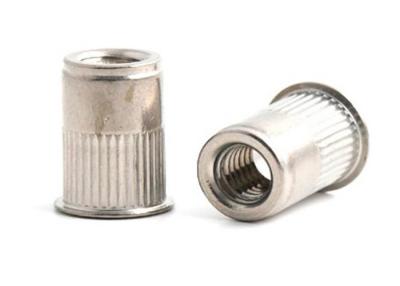 China M6 M8  Steel Knurled Body Open End Reduced Flat Small Head Rivet Nut A453 GR660 A286 for sale