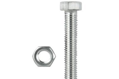 China 1/4 3/8 Stainless Steel Hex Bolt Nut Washer A2-70 SUS304 for Fastening in Marine Chemical Industries Metric Measurement for sale