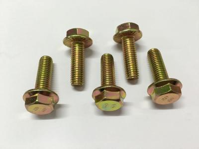 China M12 M10 Hex Head Flange Metal Bolt Latón Cobre Bronce H59 H62 Zincado Din6921 en venta