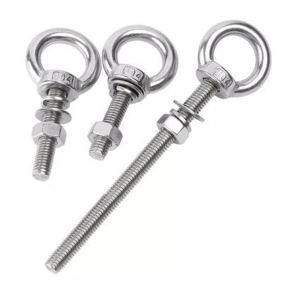 China M24 M30 Custom Plain Stainless Steel SUS 304 316 316L Eye Bolt DIN580 For Industrial Applications for sale