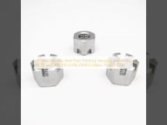 M8 M10 Stainless Steel Plain Polishing Hexagon Slotted Nut SS201 SS304 SS316 SS316L DIN935 Metric Thread Type