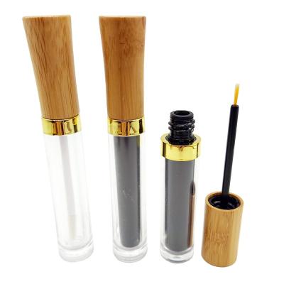 China Environmental Protection Bamboo Wood Cosmetic Eyeliner Tube Brush Head Acrylic Packaging Empty Tube for sale