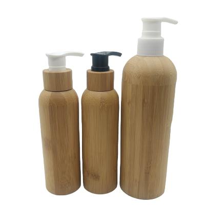 China Wholesale Personal Care Cosmetic And Cosmetic Use 30ml 50ml 100ml 120ml All Lotion Shampoo Bamboo Wooden Bottle for sale