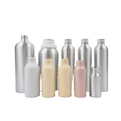 China Eco-friendly Empty Gold Sliver Matte Black 15ml 30ml 60ml 100ml 120ml Aluminum Bottle With Screw Aluminum Lid Essential Oil Bottle for sale