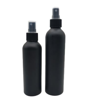 China 30ml 50ml 100ml 120ml 150ml 200ml 250ml 500ml Black Cosmetic Matte Opaque Alcohol Disinfection Spray Aluminum Spray Bottle for sale