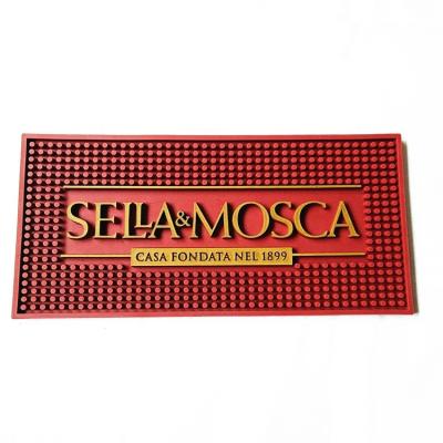 China Logo Factory Price PVC Material Eco - Friendly Soft Bar Runner Custom Soft Barmat for sale