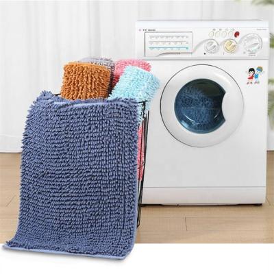 China Bathroom Custom Non-Slip Rug Blankets Chenille Water Absorption Super Microfiber Floor Carpet for sale