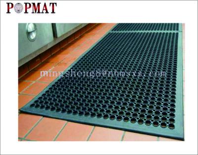 China Anti Fatigue China Anti-Bacteria Perforated Toilet Floor Rubber Mat With Holes for sale