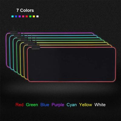 China Customized Gaming Mouse Pads High Quality Non-slip Rubber Anti-skid Base USB LED Luminous Mouse Pads for sale