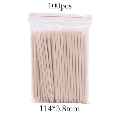 China Aokitec Small Nail Art Tool Disposable Cuticle Cuticle RemoverDouble Headed Wooden Orange Sticks Smooth Fine Beauty Tool For Manicure for sale