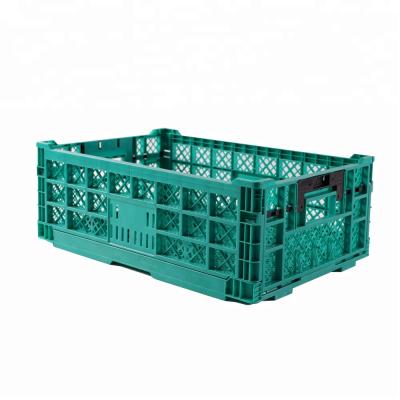 China Maximum Ventilation For Fresh Food Freshness And Quality Small Plastic Folding Crate for sale