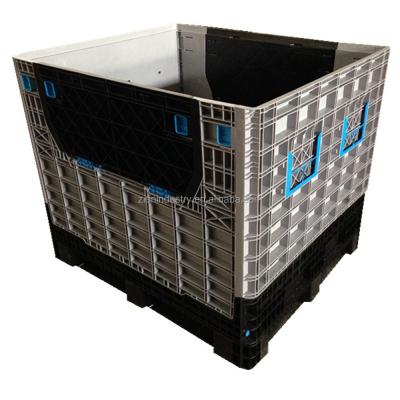 China 1200x1000x1000mm plastic foldable plastic pallet box for sale