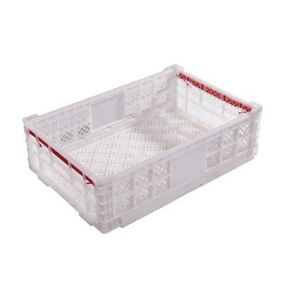 China Maximum Ventilation For Fresh Food Freshness And Quality Small Plastic Folding Crate for sale