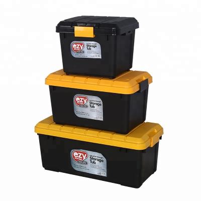 China Durable Heavy Duty Hinged-Lid Plastic Tool Box For Garage for sale