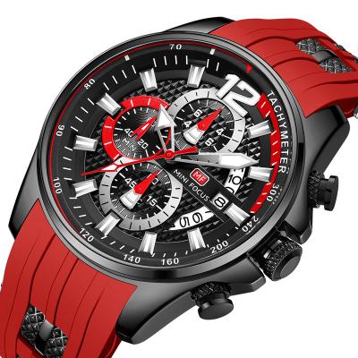 China Mini Focus Relogio Masculino Top Brand Chronograph Wrist Watch MF0350G Luxury Military Military Luminous Waterproof Red Watches for sale