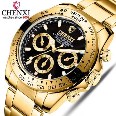 China CHENXI 086A Chronograph Fashion Quartz Men's Wristwatches Waterproof Stainless Steel Male Luxury Life Watches for sale