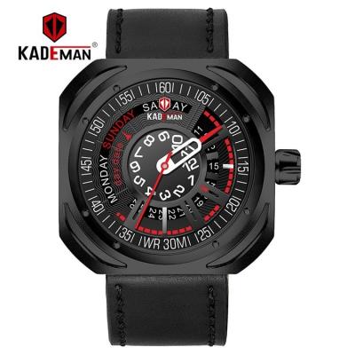 China Date KADEMAN 663 Men Quartz Wrist Watch Alloy Case Calendar International Western Fashion Dial Waterproof Wrist Watch Set for sale