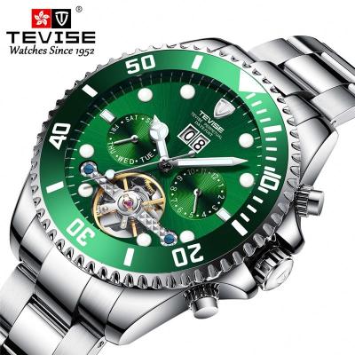 China TEVISE Non-Specific Tourbillon Men's Waterproof Automatic Mechanical Men's Skeleton Male Wristwatch Relogio Masculino for sale