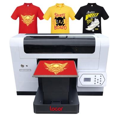 China Locor A3 Stores Printing Digital Printer Small CMYK LC LM V+W Manufactory Digital UV Flatbed Printer for sale