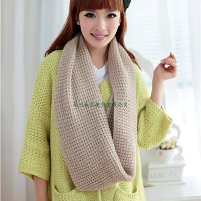 China Factory New Design Fashion Women Circle Neck Scarf Soft Smooth Feeling Porcelain Latest Knit Neck Winter Neck Warmer Scarf for sale