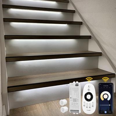 China Modern Steps 4000K 1.3M Stair Motion Sensor Light Strip 14-16 Bright White Plug and Play for sale