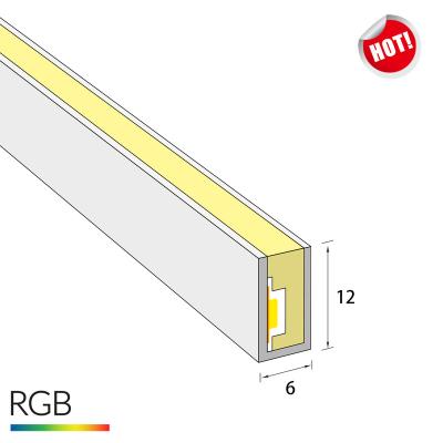 China Hotel DC24V 6x12mm Side View RGB Flex LED Neon Light for sale