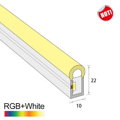 China Hotel Side View LED Cable 10x22mm RGBW DC24 Neon Light for sale