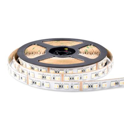 China Residential 5 in 1 DC24V RGB+CCT 84leds/m 5050 LED strip IP20 RGBWW led strip light for home use for sale