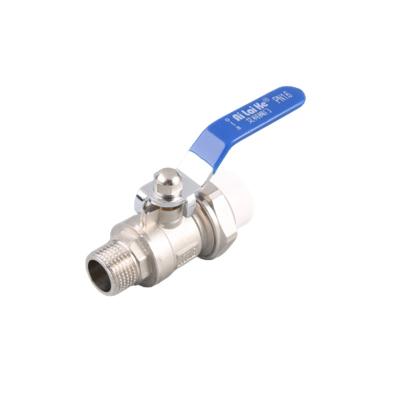 China general ppr union ball valve male thread fit ppr union ball valve with blue handle for sale