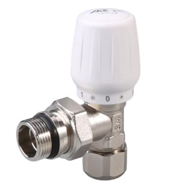 China General Hot Sale Brass Thermostatic Radiator Valve With White Plastic Handle for sale