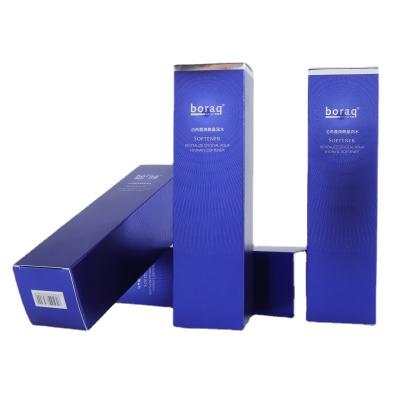 China Recyclable Shiny Silver Stamping Cream Packaging Box Skin Care Paper Box Cosmetic Packaging For Skin Care for sale