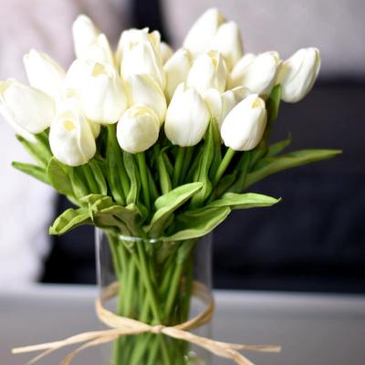 China 10PCS Simulation Tulip Artificial Flower Real Touch Tall Bouquet Fake Flower for Wedding Flowers Garen Home Decor Decoration for sale