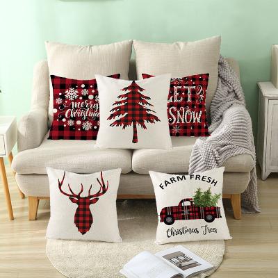 China Christmas Home Decorations Sofa Pillow Cases Pillow Covers Pillow Cover Sofa Cushion Linen Christmas Cushion Decor For Navidad Christmas Home Decor 45*45 for sale