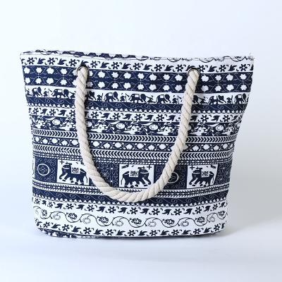 China 100% Popular Eco-Friendly High Quality Bohemian Style Beach Tote Shopping Handle Bag Handbag Travel Bags for sale